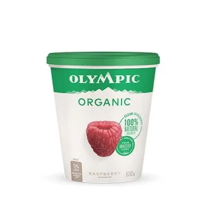 Olympic Organic Greek Yoghurt Raspberry Flavor 650g
